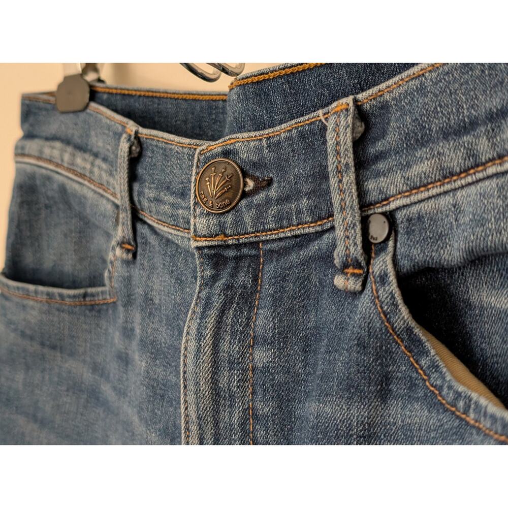 Rag & Bone Size 29 High-Rise Slim Straight Ankle Jeans Made in USA - Picture 4 of 9